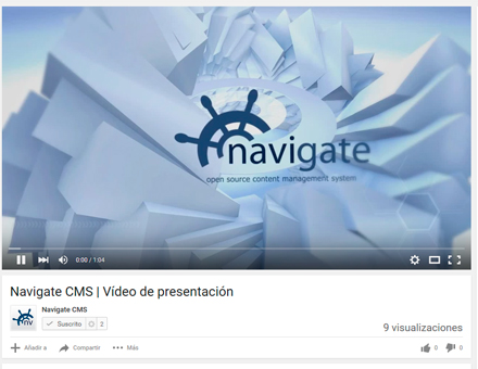 Vídeo Navigate CMS