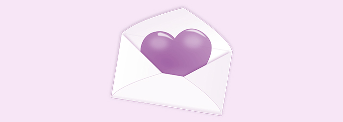 Consigue subscriptores Sobre con un corazón en el interior